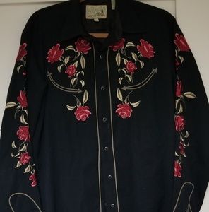 Ropes Western Rockabilly Skull and Flowers